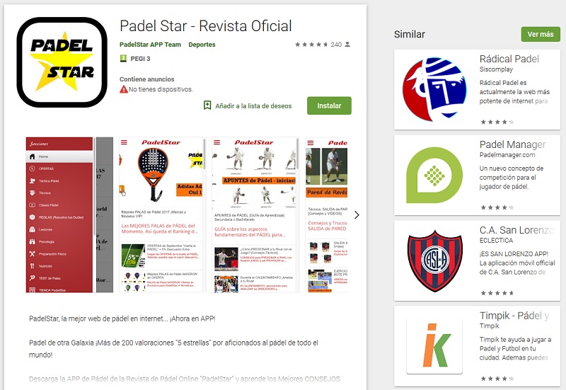 padelstar app